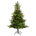 5'North Carolina Spruce Artificial Christmas Tree with 200 Clear Lights and 375 Bendable Branches