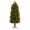 5'Slim Colorado Mountain Spruce Artificial Christmas Tree with 250 (Multifunction with Remote Control) Warm White Micro LED Lights with Instant Connect Technology and 522 Bendable Branches