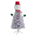 5'Snowman Artificial Christmas Tree with 408 Bendable Branches