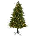 5'Vermont Spruce Artificial Christmas Tree with 250 Color Changing (Multifunction and Remote Control) LED Lights with Instant Connect Technology and 586 Bendable Branches
