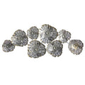 5'x 2'Floating Metal Floral Wall Art Decor