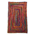 5'x 3'Handmade Braided Cape Cod Coastal Jute Rug