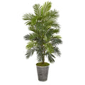 50" Areca Palm Artificial Plant in Tin Planter