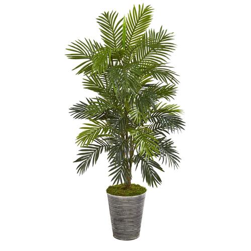 50" Areca Palm Artificial Plant in Tin Planter