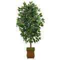 51" Ficus Artificial Tree in Metal Planter