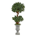 51" Sweet Bay Double Ball Topiary Artificial Tree in Decorative Urn