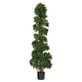 5.5'English Ivy Topiary Spiral Artificial Tree UV Resistant (Indoor/Outdoor)