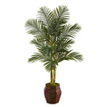 5.5'Golden Cane Artificial Palm Tree in Decorative Planter