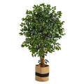 5.5'Palace Ficus Artificial Tree in Handmade Natural Cotton Planter