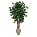 5.5'Sakaki Artificial Tree with 1470 Bendable Branches in Sand Colored Planter