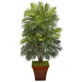 56" Areca Palm Artificial Plant in Brown Planter