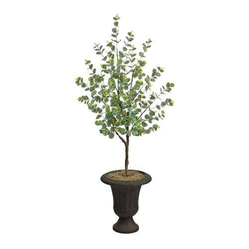 57" Eucalyptus Artificial Tree in Charcoal Urn