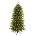 6'Belgium Fir “Natural Look" Artificial Christmas Tree with 300 Clear LED Lights