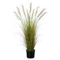 6'Grass Artificial Plant in Black Tin Planter