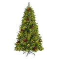 6'Montana Mixed Pine Artificial Christmas Tree with Pine Cones, Berries and 350 Clear LED Lights