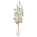 6'Olive Artificial Tree in White Planter
