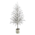6'Snowed Twig Artificial Tree in Decorative Planter