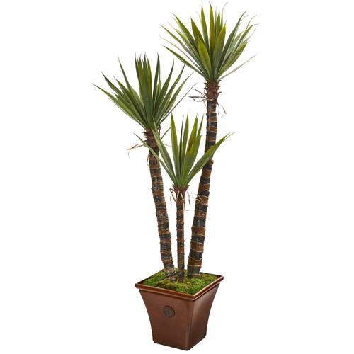 60" Yucca Artificial Tree in Brown Planter