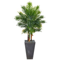 63" Areca Artificial Palm Tree in Cement Planter (Real Touch)