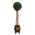63" English Ivy Single Ball Artificial Topiary Tree in Decorative Planter UV Resistant (Indoor/Outdoor)
