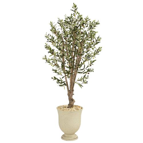 64" Olive Artificial Tree in Decorative Urn