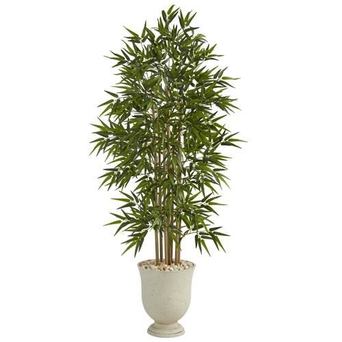 68" Bamboo Artificial Tree in Decorative Urn