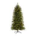 7'Belgium Fir “Natural Look" Artificial Christmas Tree with 500 Clear LED Lights