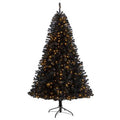 7'Black Artificial Christmas Tree with 500 Clear LED Lights and 1428 Tips