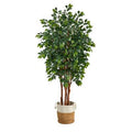 7'Sakaki Artificial Tree in Handmade Natural Jute and Cotton Planter