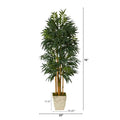 70" Phoenix Palm Artificial tree in Country White Planter