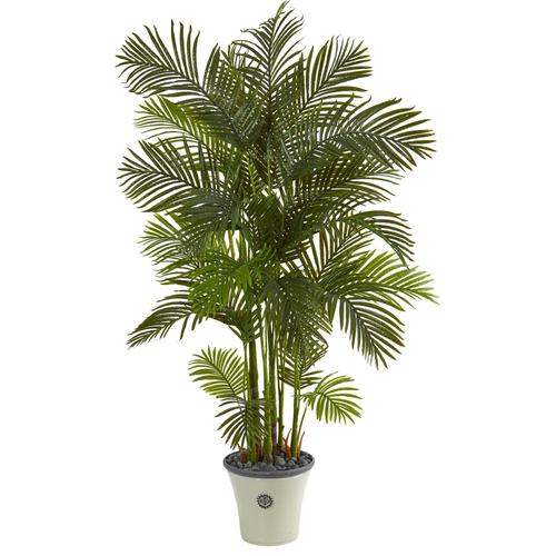 74" Areca Palm Artificial Tree in Decorative Planter