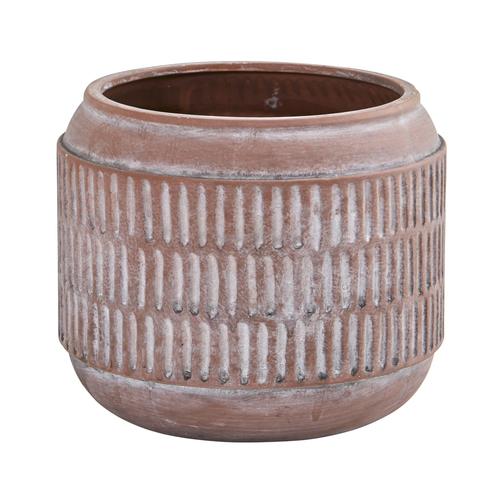 8" Boho Chic Ceramic Embossed Planter