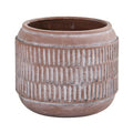 8" Boho Chic Ceramic Embossed Planter