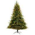 8'Colorado Mountain Fir “Natural Look" Artificial Christmas Tree with 700 Multi LED Lights and 3560 Bendable Branches