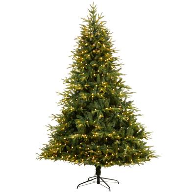 8'Colorado Mountain Fir “Natural Look" Artificial Christmas Tree with 700 Multi LED Lights and 3560 Bendable Branches