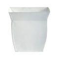 8" Fluted Metal Square Planter