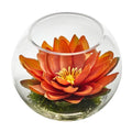 8" Lotus Artificial Arrangement in Glass Vase