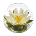 8" Lotus Artificial Arrangement in Glass Vase