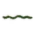 9'Christmas Pine Artificial Garland with 50 Warm White LEDs Lights