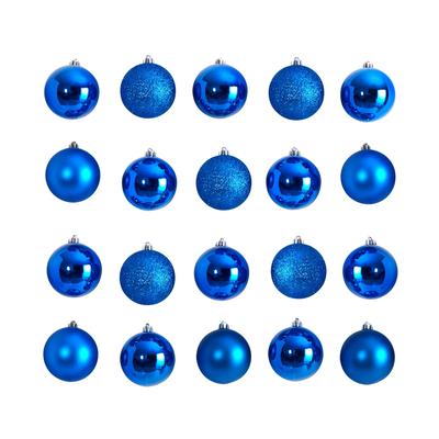 Holiday Christmas 20 Count 3" Shatterproof Ornament Set with Re-Useable Storage Container