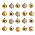 Holiday Christmas 20 Count 3" Shatterproof Ornament Set with Re-Useable Storage Container