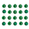 Holiday Christmas 20 Count 3" Shatterproof Ornament Set with Re-Useable Storage Container