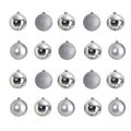 Holiday Christmas 20 Count 3" Shatterproof Ornament Set with Re-Useable Storage Container