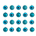 Holiday Christmas 20 Count 3" Shatterproof Ornament Set with Re-Useable Storage Container