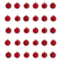 Holiday Christmas 30 Count 2.5" Shatterproof Ornament Set with Re-Useable Storage Container