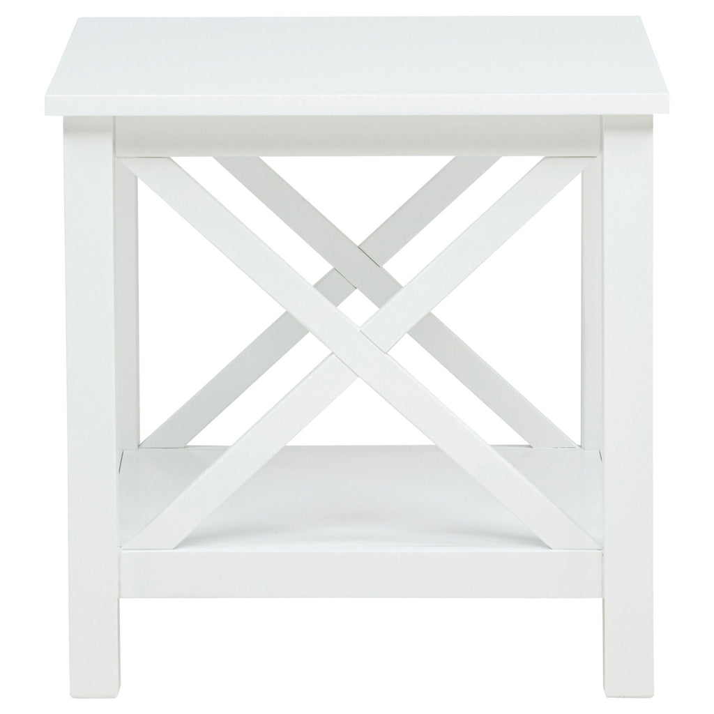 Skyview 2-piece Rectangular Lift Top Coffee Table Set White
