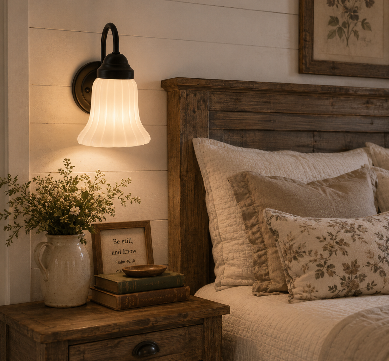 Fluted Milk Glass Wall Sconce