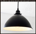 Large Black Enamel Farmhouse Pendant Light