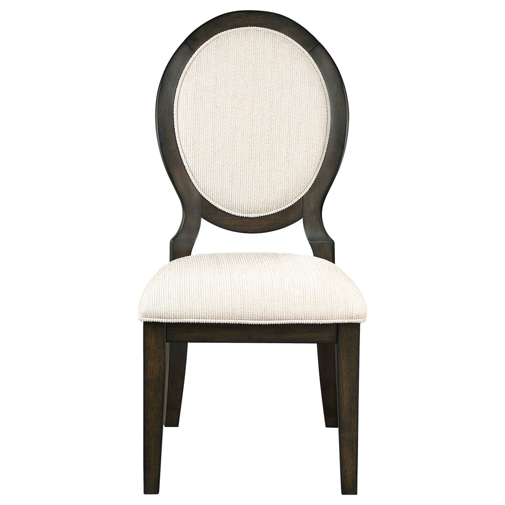 Twyla 7-piece Round Wood Dining Room Table Set Dark Cocoa