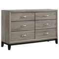 Valen 6-drawer Bedroom Dresser Cabinet Light Taupe